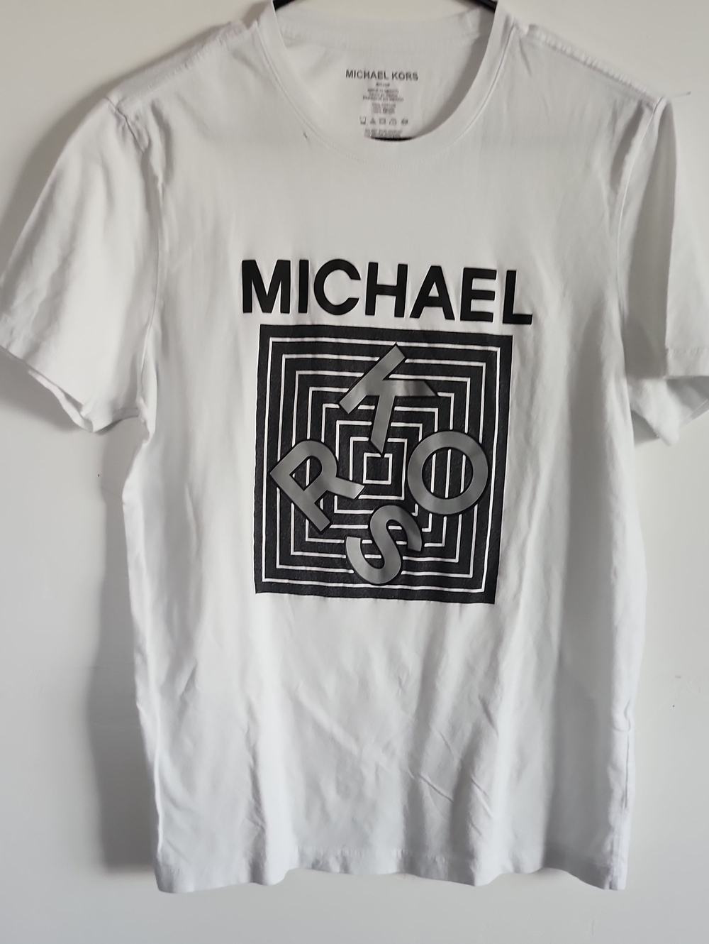 Michael Kors White Short-Sleeve Logo Graphic Tee